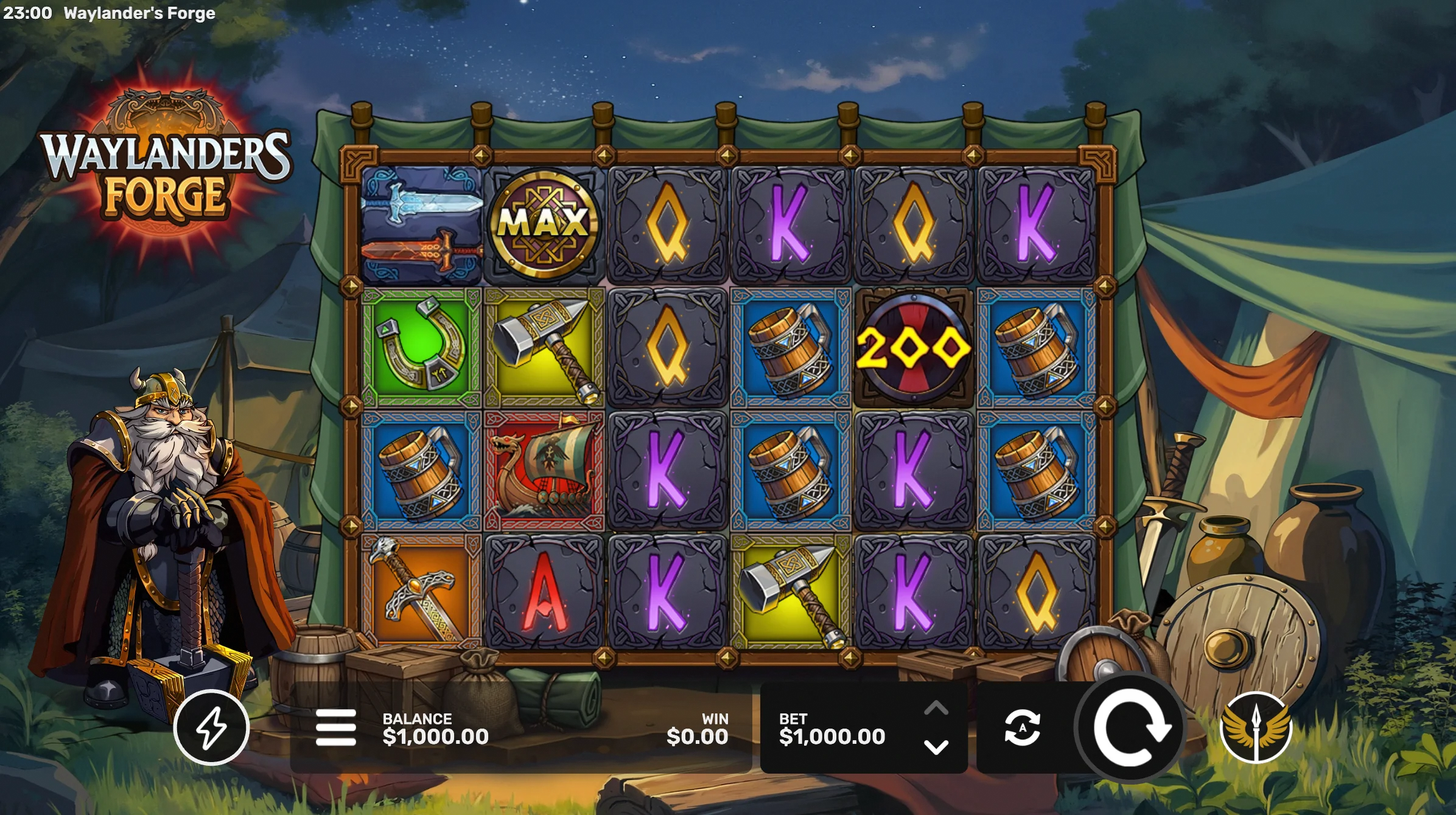 Waylanders Forge Slot Game Screenshot